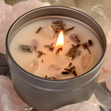 Load image into Gallery viewer, IT&#39;S ALL GOOD- CRYSTAL INFUSED SMUDGE CANDLE - GreenEnvyCosmetics 
